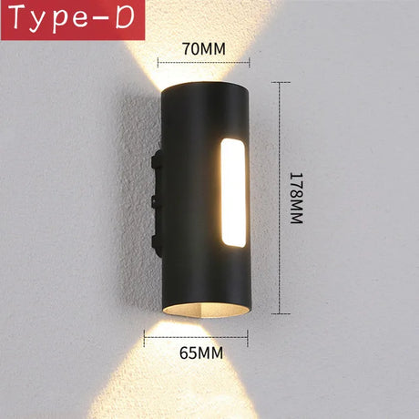 LED Outdoor Wall Lights E27 Waterproof Porch Light 12W AC85-265V Corridor Aisle Wall Sconce for Garden Courtyard Balcony Lamps