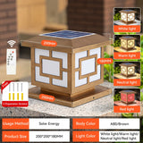 Outdoor LED Solar Column Light - Waterproof Dimmable Garden Pillar Lamp