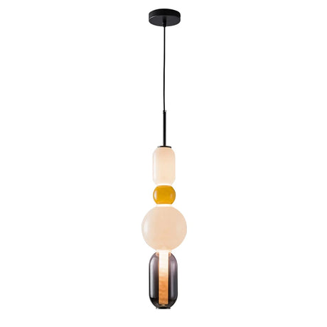 Nordic Colored Glass Pendant Lights Designer Poma Hanging Lamp Candy Glass Restaurant Bar Light Fixture Bedroom Bedside Lampara's