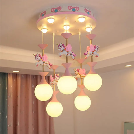 Cute ceiling light Fantasy Children's Bedroom Chandeliers Modern Creative LED lamp with animal Living Room girls bed room light