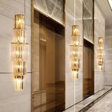 Luxury Crystal LED Wall Lamp - Sconce Light Fixture for Villa, Club, Banquet Hall, Living Room Background & Corridor