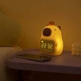 Capybara Alarm Clock with Night Lights Sleep Wake Up Clocks Desk Lamp Creative Room Bedsides Decoration Cute Gifts for Childrens