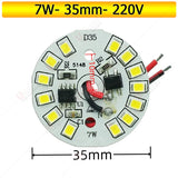 10-Pack AC 220V LED PCB Aluminum Plate - Integrated IC Driverless Light Board