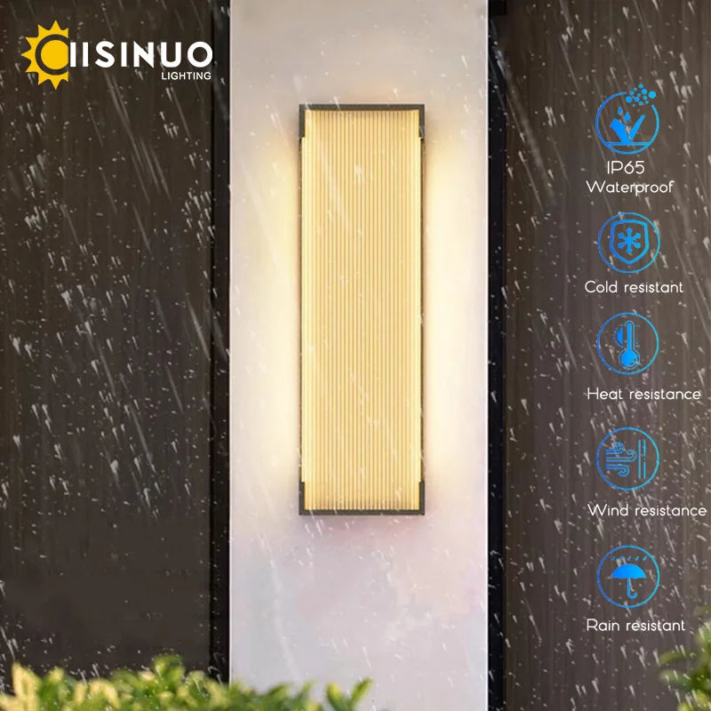 Solar Wall Light (Stainless Steel, Waterproof) - Black Outdoor Auto On/Off LED Sconce Lighting Fixture for Balcony, Patio, Garden & Villa Gate Decor