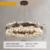Dimmable Gold Rectangle Crystal Chandelier for Dining Living Room Modern Ceiling Light for Kitchen Island K9 Crystal Lights