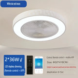 Modern ceiling fan lights for bedrooms, living rooms, dining rooms, invisible ceiling fans, Nordic minimalist and silent 110V 220V