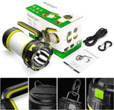 Camping Lantern Flashlight Rechargeable LED Bright Flashlight 3000mAh Power Bank Waterproof Emergency Flashlight Lantern USB