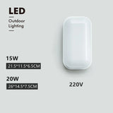 15W/20W Outdoor LED Wall Lamp (AC220V) - Waterproof Surface Mounted Porch Sconce & Moistureproof Bathroom Ceiling Light