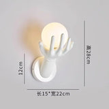 Nordic Resin Wall Lamps Creative Art Hand Sconces Lights for Home Decor Bedroom Corridor Balcony LED Lighting Fixture Luminaria