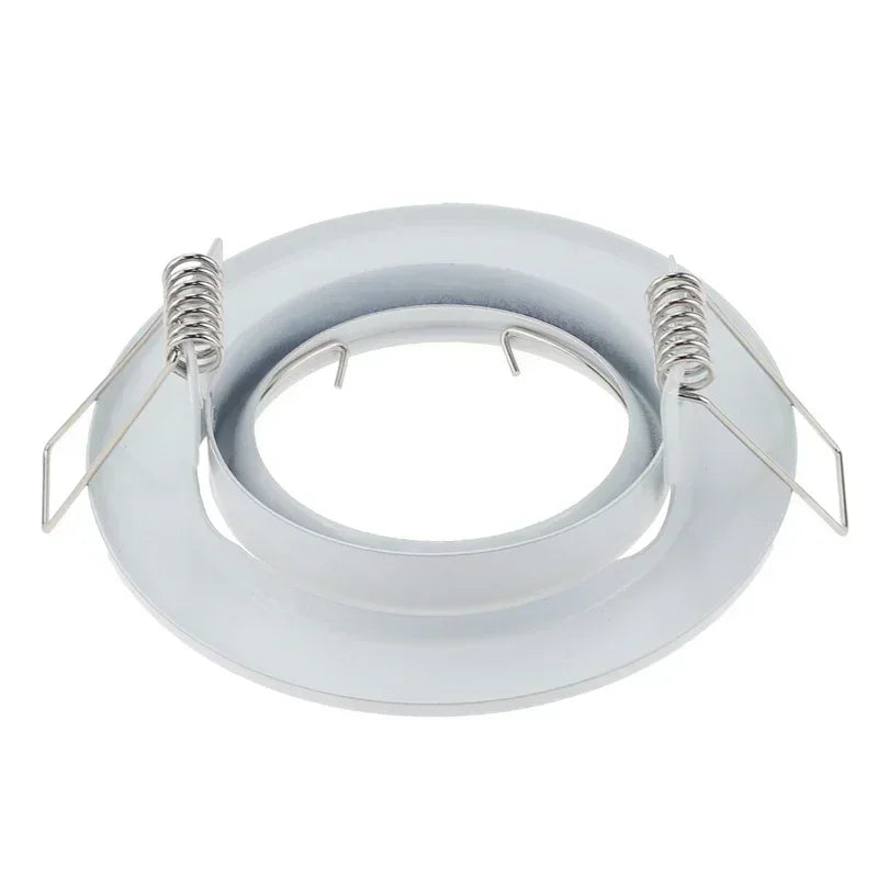 Round Adjustable LED Recessed Frame - Metal Spotlight Fitting for GU10 & MR16