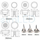 etrnLED Outdoor Garden Lights Waterproof Ground Spot 12V 24V Recessed Exterior Floor Terrace Deck Driveway Lawn Lamp RGB IP68