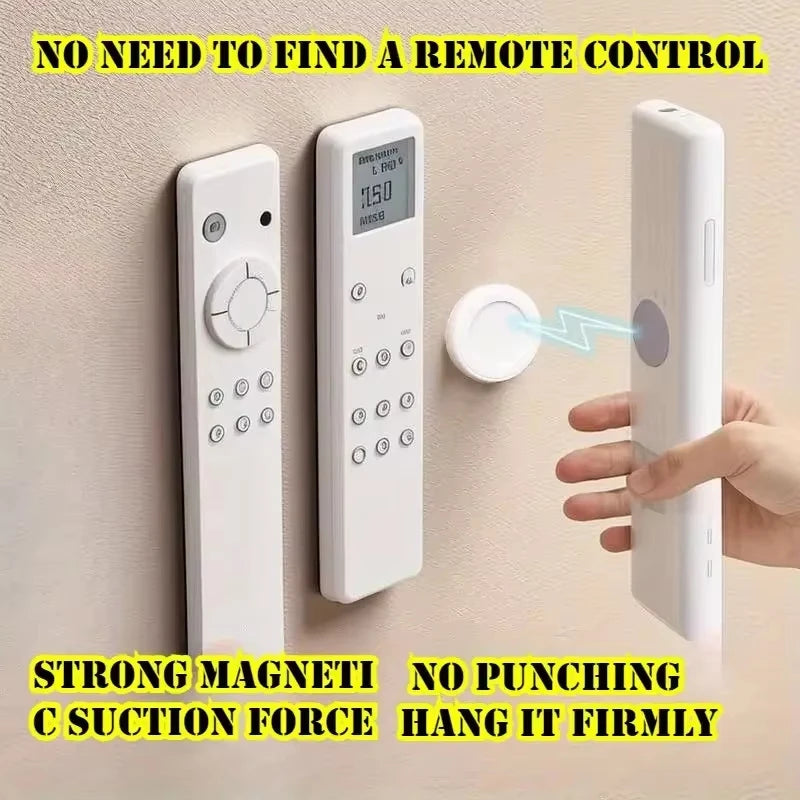 3/6Pcs No-Drill Magnetic Remote Control Holder - Wall Mount Organizer for TV & AC