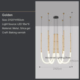 Modern Art Bar Counter Chandelier Restaurant LED Hanging Lamp Simple Line Home Decor Pendant Light Lobby Pendant Light Lamparas