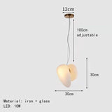 Nordic Creative Cobblestone Glass LED Pendant Chandelier for Restaurant Kitchen Bedroom Bedside Hotel Indoor Decor Lighting 2026