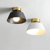 Nordic LED Ceiling Light Minimalist Black White E27 Iron Indoor Decorative Lamp For Bedroom Living Room Study Restaurant Fixture