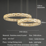 Nordic-style Luxurious Crystal Chandeliers, Led Lights, Pendant Ceiling Lamps, Suspended Chandeliers, Home Decorations, Lighting