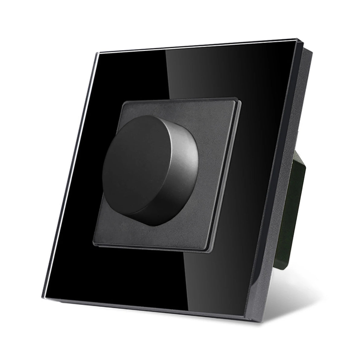 Dimmer Light Switch Rotary Knob Glass Frame Panel Mechanical LED Dimmable Switch Wall Mounted Switches EU Russia Switches