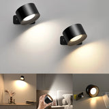 LED Wall Sconces light, 3 Brightness Levels 3 Color Modes Wall Lights, 2000mAh Battery Operated 360° Rotatable Touch Control