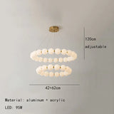 Modern Nordic Classic LED Pendant Lights Pearl Necklace Decoration Indoor Chandelier for Dining Living Room