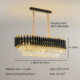 Modern Luxury Crystal LED Chandelier E14 Ceiling Pendant Light for Villa Hotel Lobby Living Dining Bedroom Indoor Decor Lighting