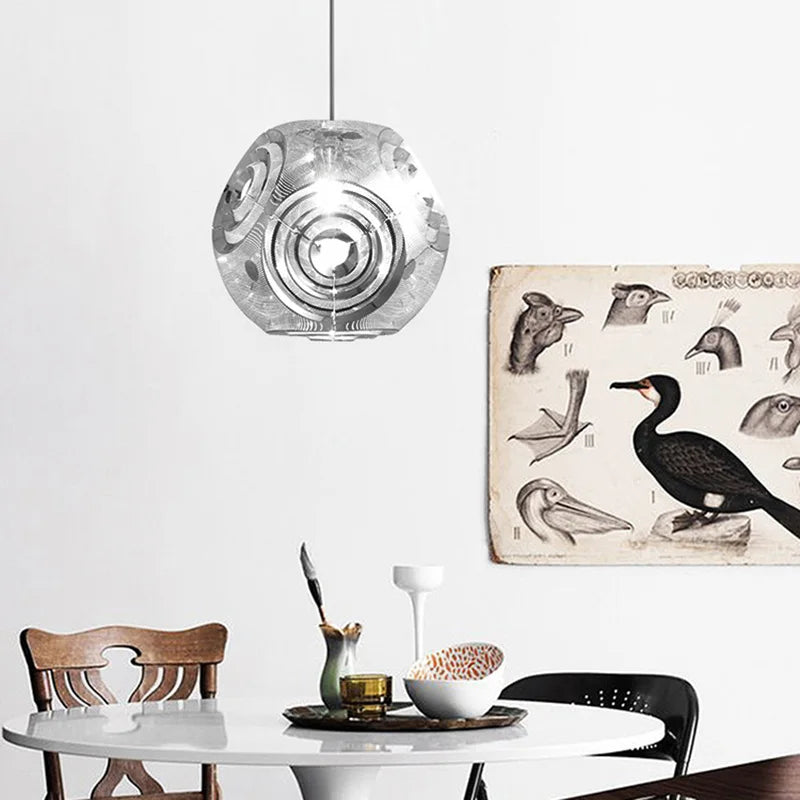 Minimalism Chandeliers Design Modern LED Luster Indoor Round Lighting Fixtures Art Caterpillar Gallery for Dinning Table