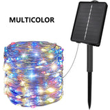 Solar String Lights with 8 Modes & Timer - IP65 Waterproof Outdoor Fairy Lights for Garden & Christmas Tree Decor