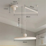 French Rocker Chrome LED Chandelier - Displaceable Modern Hanging Lamp