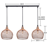 Electroplating modern  metal cage pendant lamp,vintage  rose gold birdcage creative hanging lamp for restaurant living room