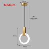 Nordic bedside circular small chandelier, modern and minimalist restaurant chandelier, fashionable bar and study light
