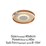Rose Gold LED Ceiling Light - Modern Circular Dimmable Flush Mount Lamp