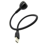 3W Metal Led Book Light USB Powered with Flexible Gooseneck White/Black Shell Portable Reading Lamp for Bedroom,Laptop