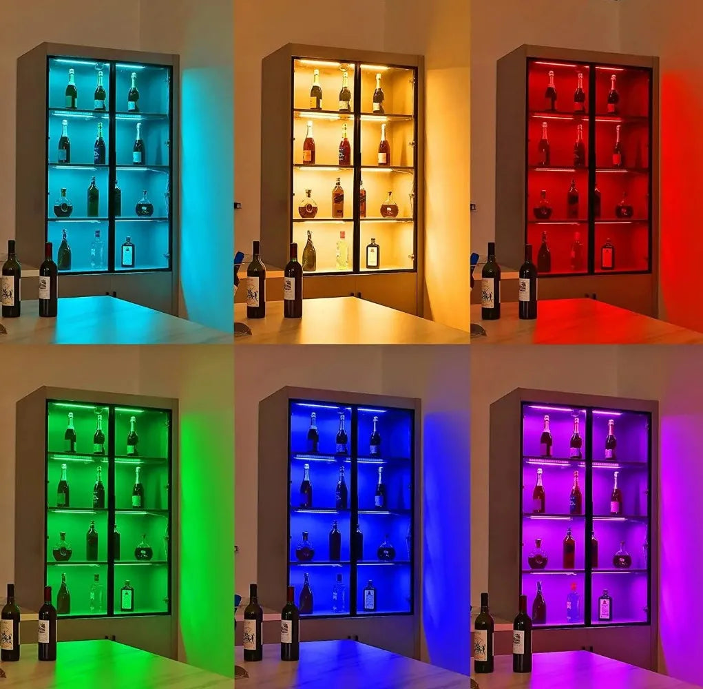 Tuya WIFI DC12V RGB Color Under Cabinet Lights Dimmable Puck Light Festival Wardrobe Bedroom Kitchen for Alice Alexa Google Home