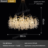 Crystal Ceiling Chandelier Led Luxury Indoor Lighting Home Decoration For Living Room Bedroom Large Hanging Chandeliers Gold