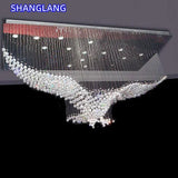 New Eagles Luxury Design Living Room LED Lights Crystal Lamp Crystal Chandelier Modern Lighting Luster L100*W55*H80cm 110 V-220v