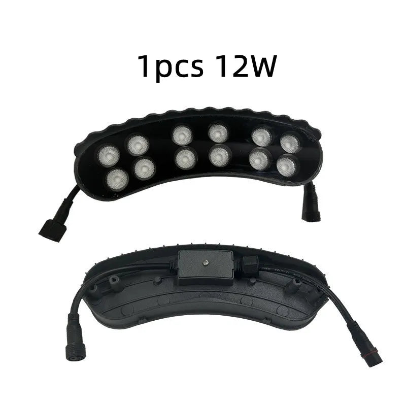 1pcs 12W IP65 Waterproof Ring Column Light Outdoor Garden Landscape LED Holding Tree Lamp Plug-in Ground Spotlight