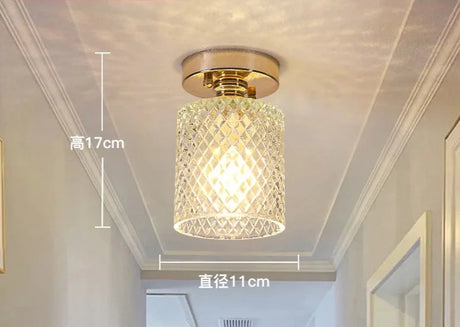 Aisle Light Corridor Entrance Light Led Balcony Home Light Luxury Crystal Ceiling Luminaire Surface Mounted Luminaire