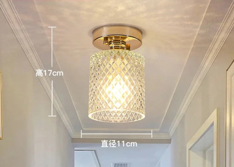 Aisle Light Corridor Entrance Light Led Balcony Home Light Luxury Crystal Ceiling Luminaire Surface Mounted Luminaire