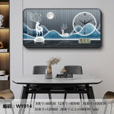 Nordic elk wall clock living room Creative fashion perpetual calendar electronic clock wall atmosphere dining room decoration