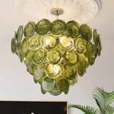French Glass Chandelier Simple Crystal Pendant Light for Living Room Bedroom Dining Room Home Decor Indoor Lighting Hanging Lamp