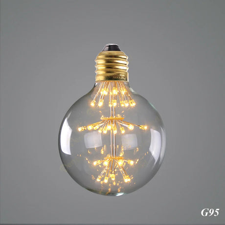 Vintage Led ST64 E27 LED Non- Dimmable Bulb Vintage Starry Sky Lamp 3W 2200K Bottle Lightbulb Decorative Christmas Firework Lamp