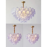 French Luxury Crystal Living Room Pendant Light Internet Famous Creative Shell Light Romantic Clover Pendant Light