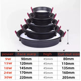 1pcs LED panel recessed LED downlight 9W 15W 18W 24W 30W square round LED ceiling light AC110V -220V