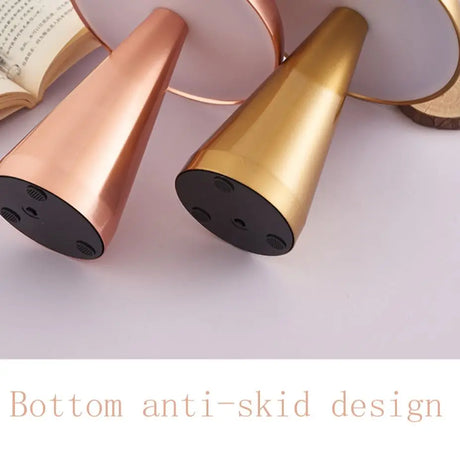 LED Mushroom Bud Table Lamp Rechargeable Touch Three-tone Lighting For Cafe's Bar Restaurant Living Room Bedroom Study Decoration
