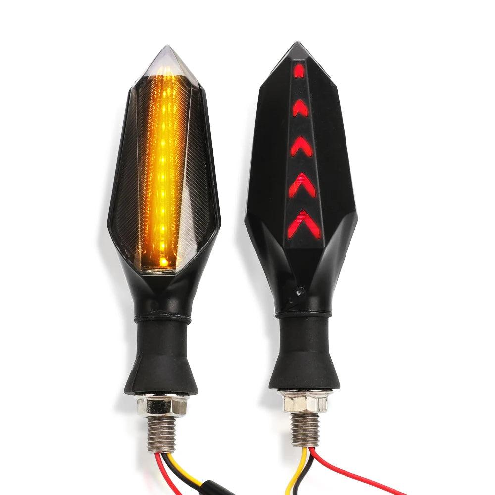 Front & Rear Motorcycle Turn Signal Indicators - Fits Yamaha YZF R1 R6 FZ1 FZ6 MT07 MT09 & Kawasaki Ninja ZX6R ZX10R