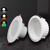 RGB Dimmable Recessed LED Downlight (10W/15W) with IR Remote - AC 110V/220V Ceiling Spot Lamp Fixture for Home Decor