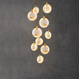New Chinese LED Marble Gold Home Deco Designer Chandelier Lighting 2026 New Trend Lustre Hanging Lamps For Living Room