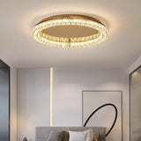 Luxuy gold LED Ceiling lamp modern crystals round ceiling chandelier for living room hotel hall bedroom restaurant lighting