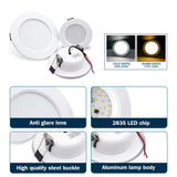 Led Downlight AC110V 220V Ceiling Light 5W 9W 12W 15W 18W Recessed Round LED Panel Light DC12V 24V Spotlight Indoor Lighting