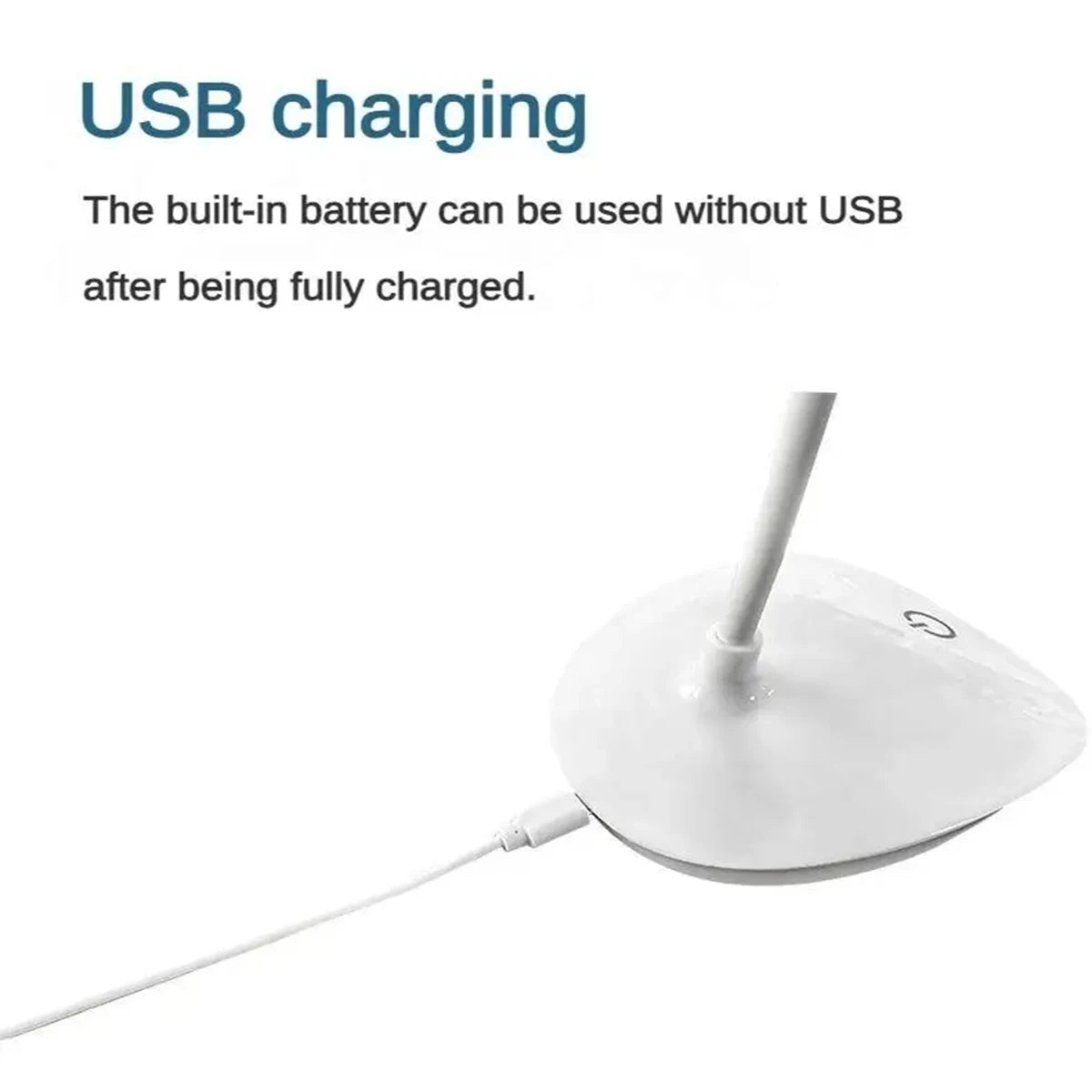 Portable USB Rechargeable Desk Lamp Touch 3 Modes Dimming Table Lamp Eye Protection For Office Bedroom Bedside Reading Light