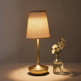 Cordless LED Table Lamp Fabric Desk Lamp Rechargeable Night Light for Bar Dining Room Restaurant Atmosphere Decor Lamp